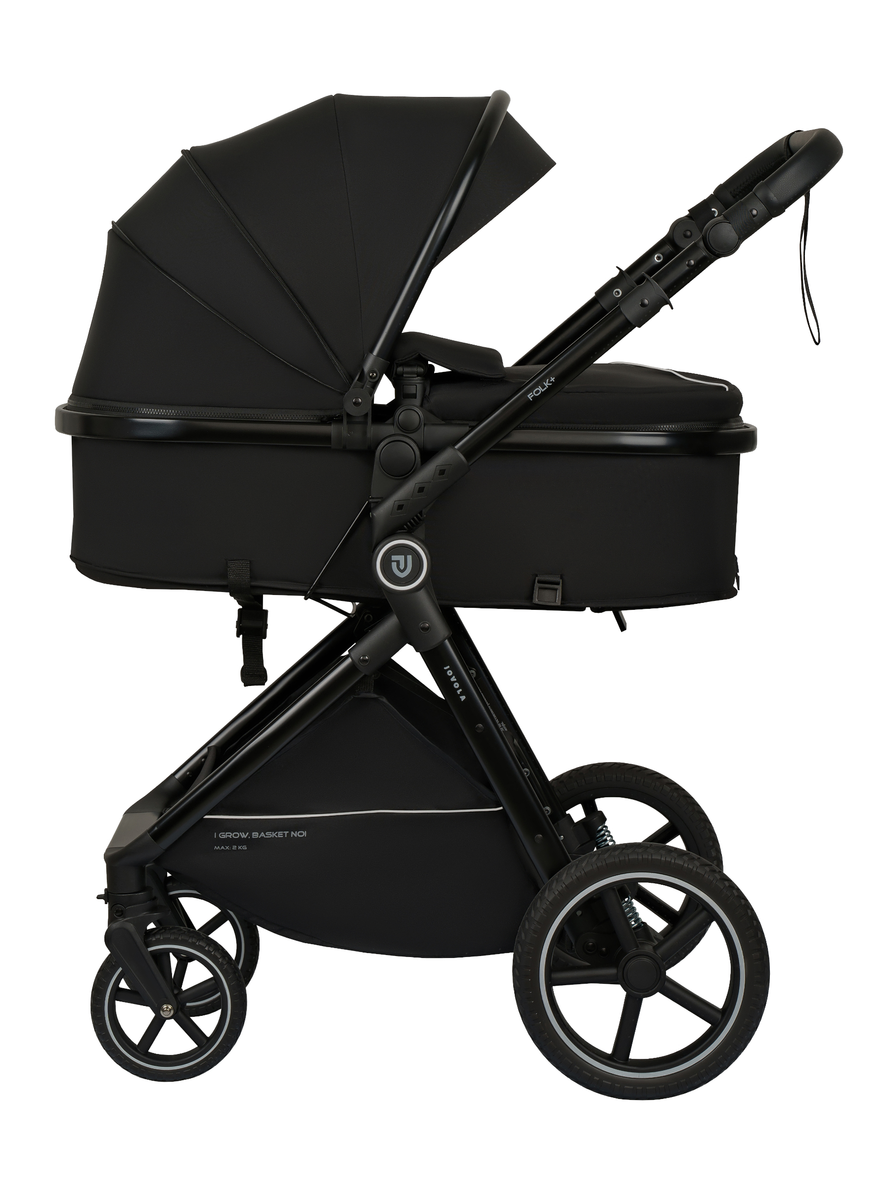 Коляска трансформер JOVOLA Folk+ 3в1 черный - фото 16