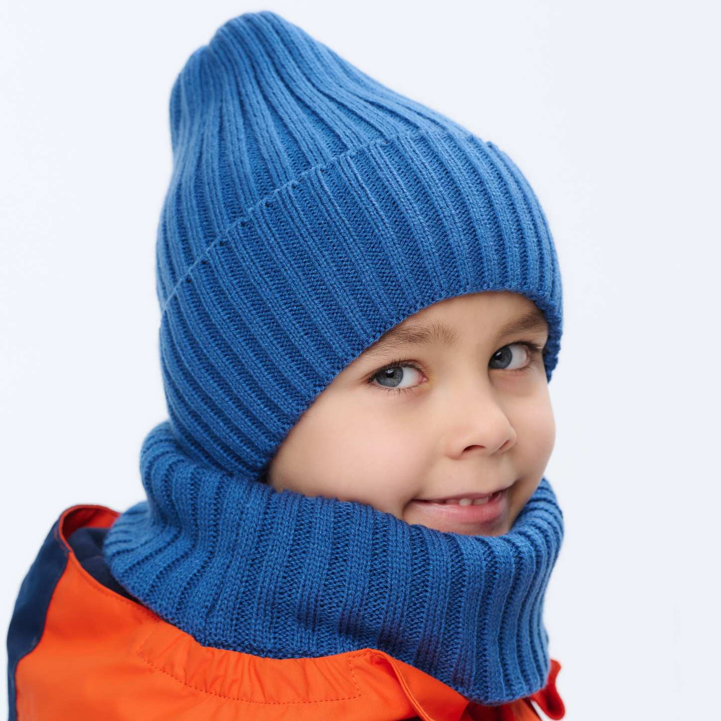 Шапка и снуд KUBRIO NYC-H-35-pumpk-blue - фото 1