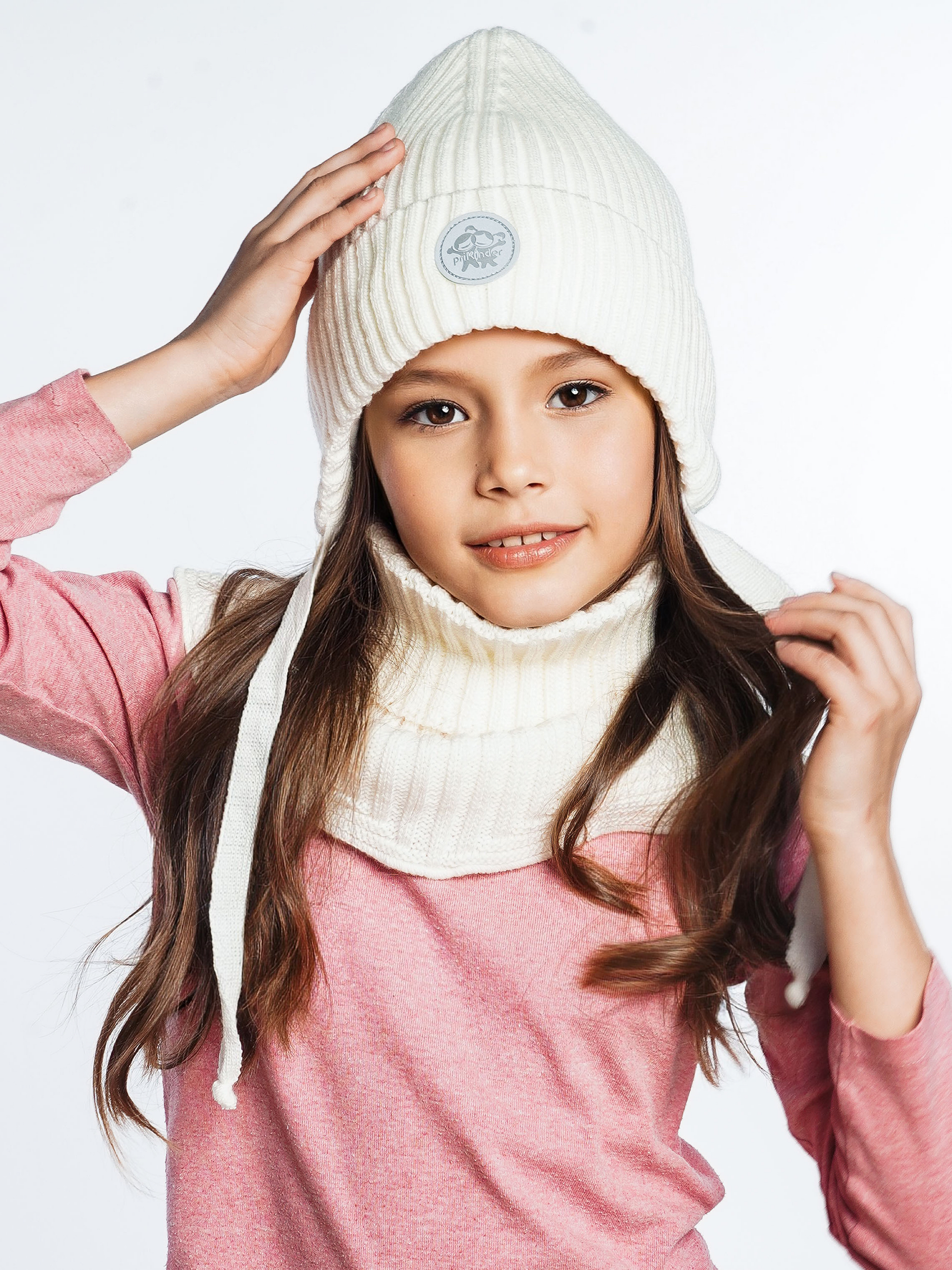 Шапка и снуд ПриКиндер U-W_231241 Цвет: Молочный - фото 8