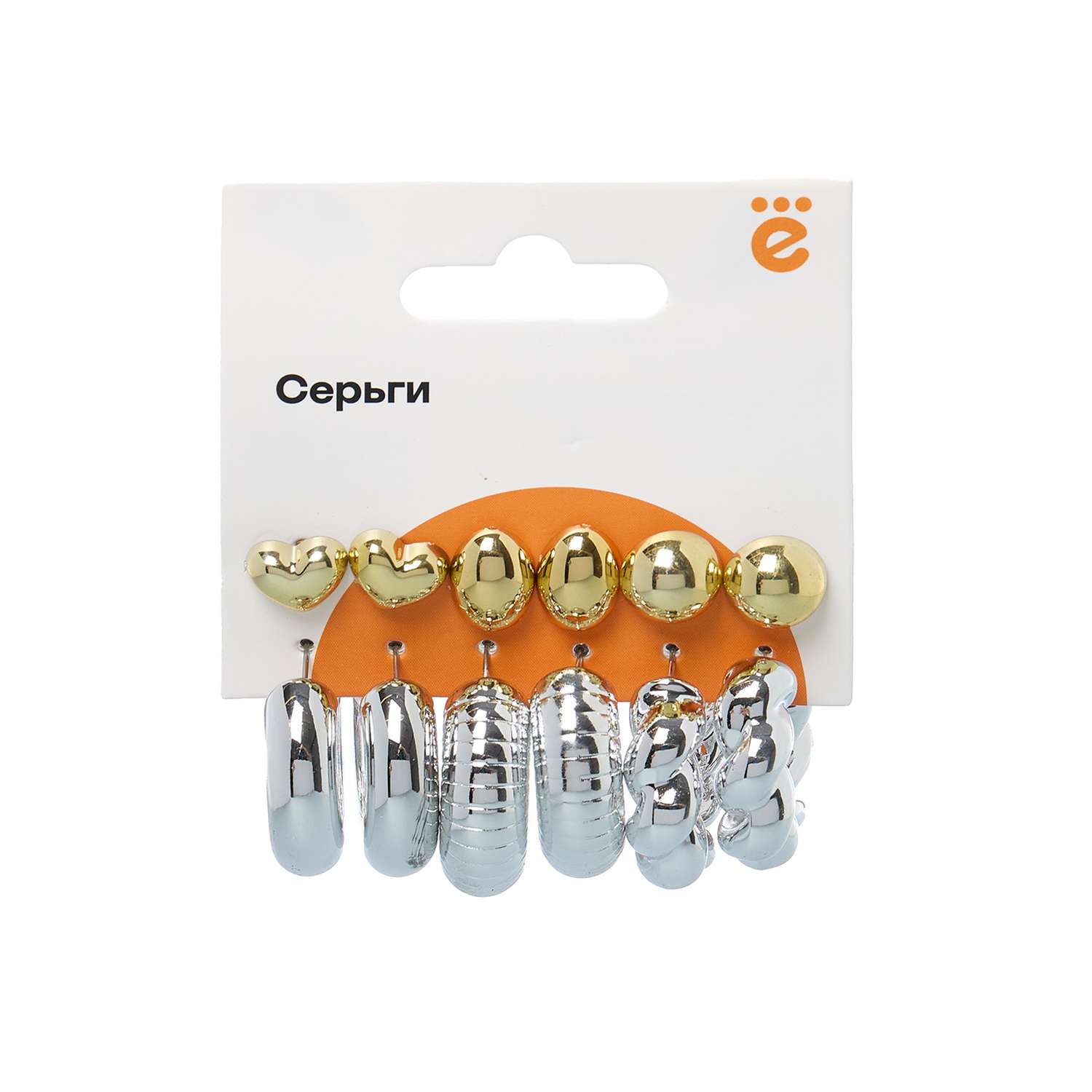 Серьги 6 пар ё - фото 1