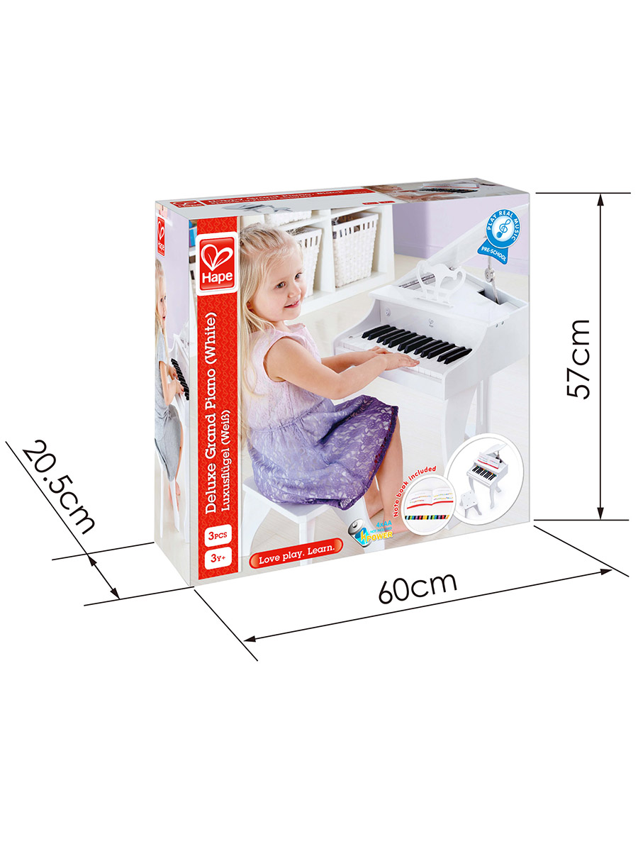 Игрушка музыкальная Hape Рояль пианино Делюкс белый пианино - фото 14