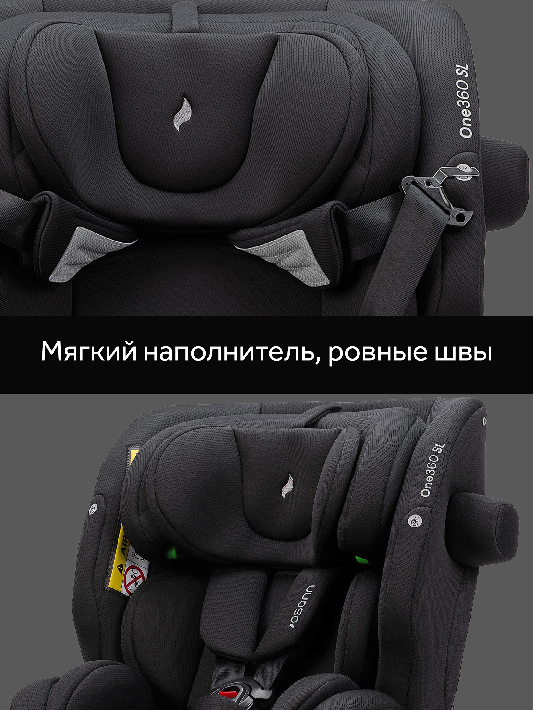 Автокресло Osann One 360 Carbon 0-36 кг Isofix 0+/1/2/3 (0-36 кг) черный - фото 16