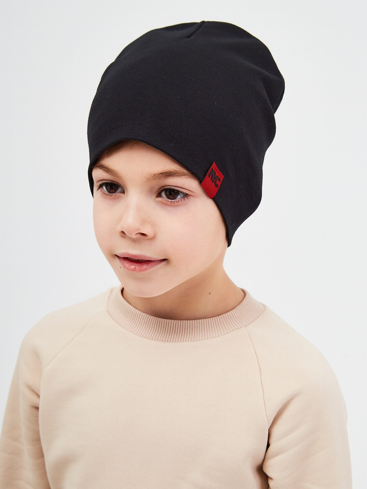 Шапка NYCkids NYC-H-037-plain-black - фото 7