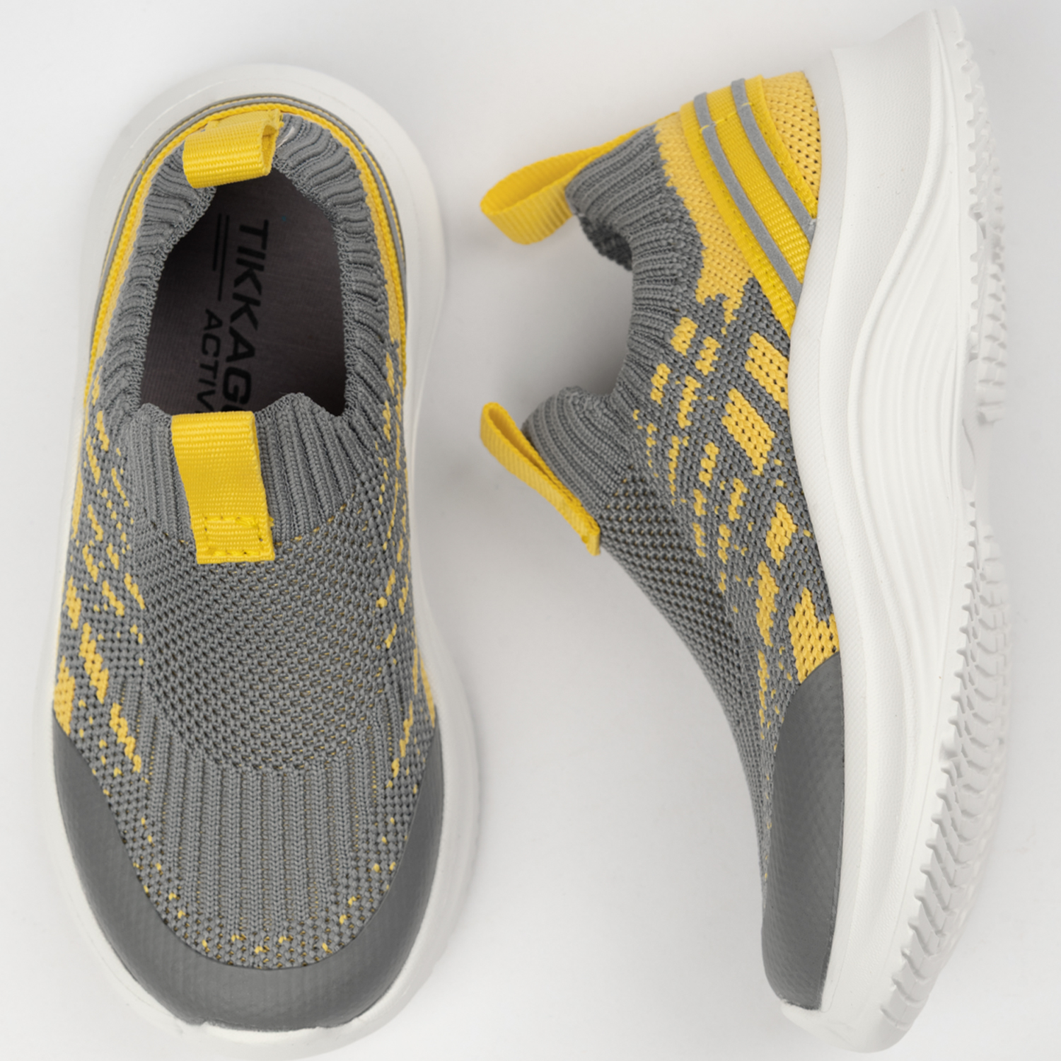Кроссовки TikkaGo 8S02_59667_grey-yellow - фото 3