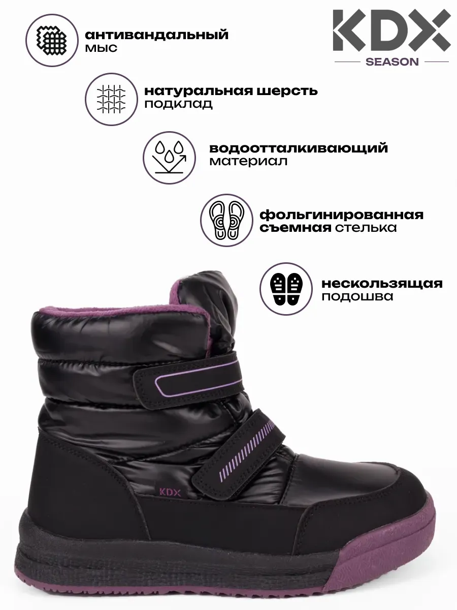 Дутики KDX MUFW23-11 black - фото 3
