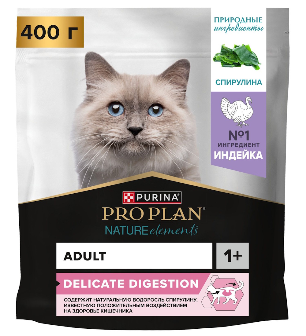 Корм для кошек PRO PLAN Nature Elements с индейкой 400г - фото 2