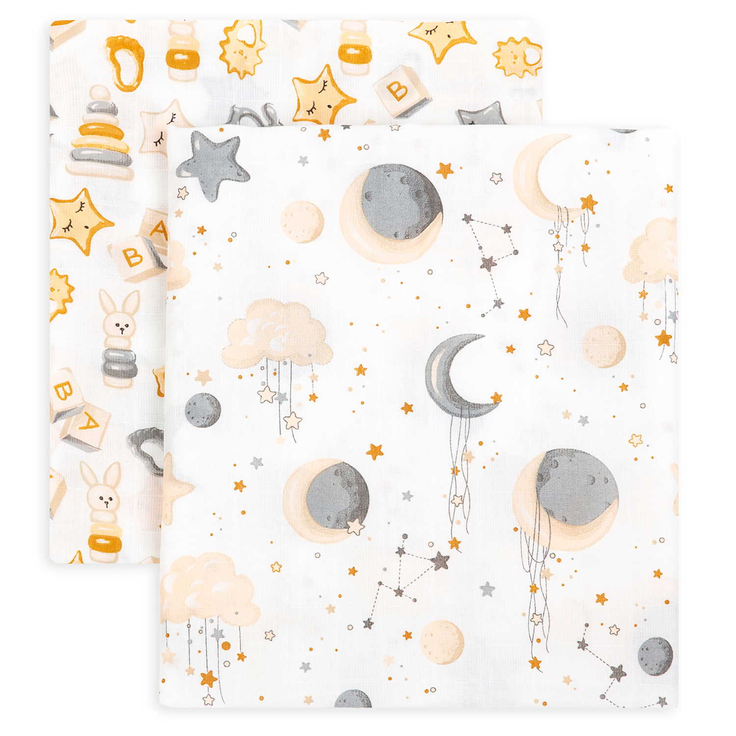 Пелёнка inlovery муслин 130x90 см 2 шт. - фото 15