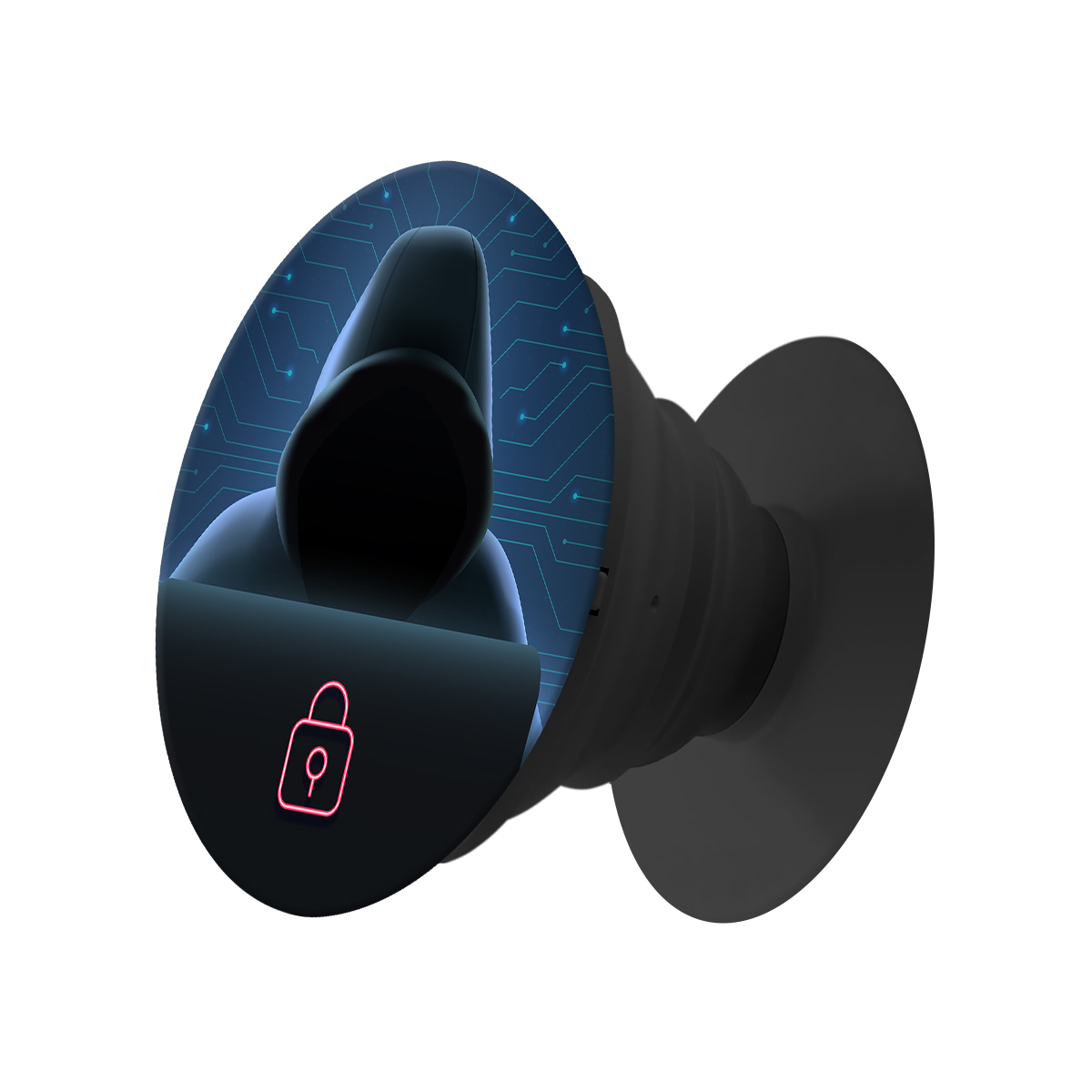 Держатель для телефона Krutoff Попсокет Кибер Хакер - фото 1