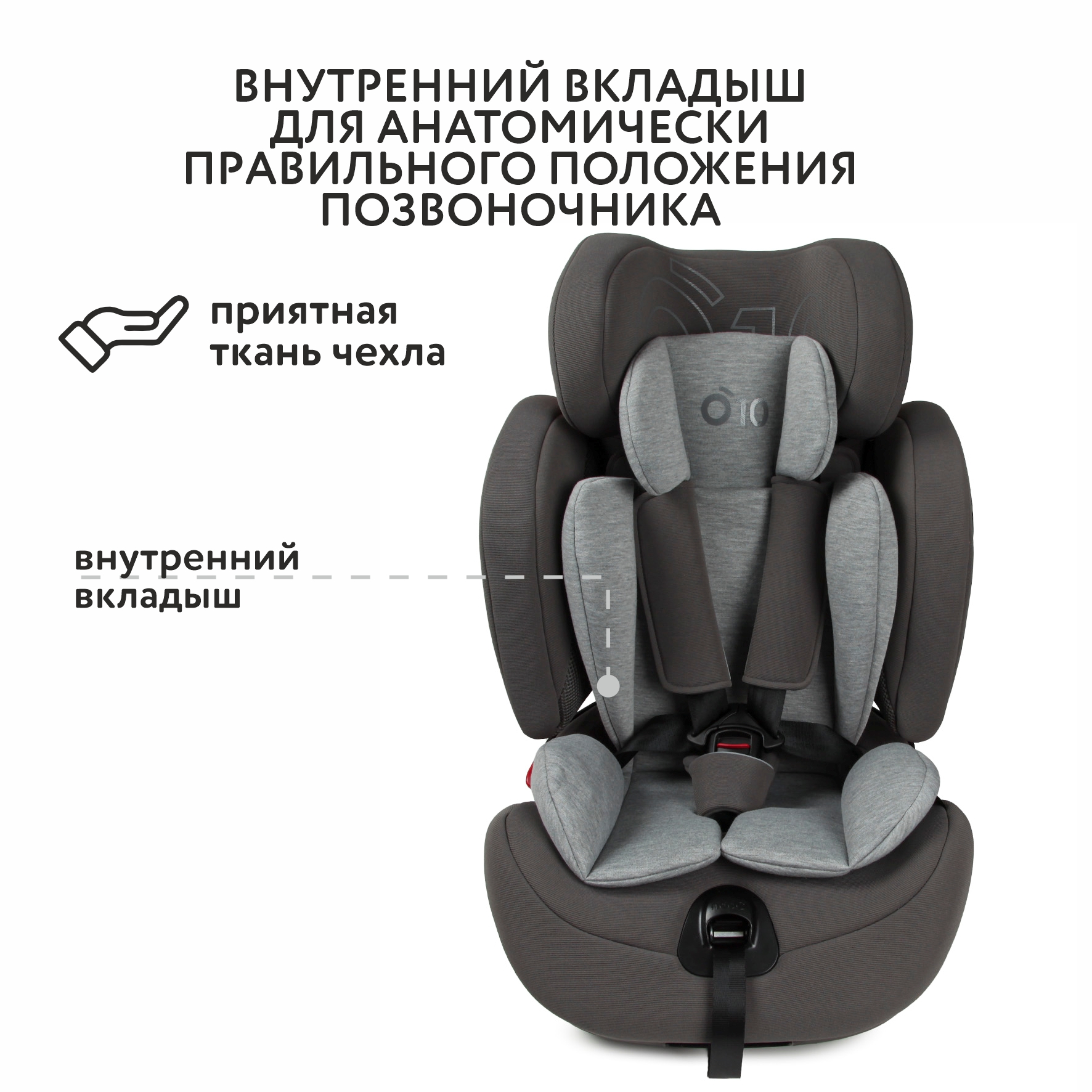 Автокресло nado Coconut ash Isofix 1/2/3 (9-36 кг) - фото 5