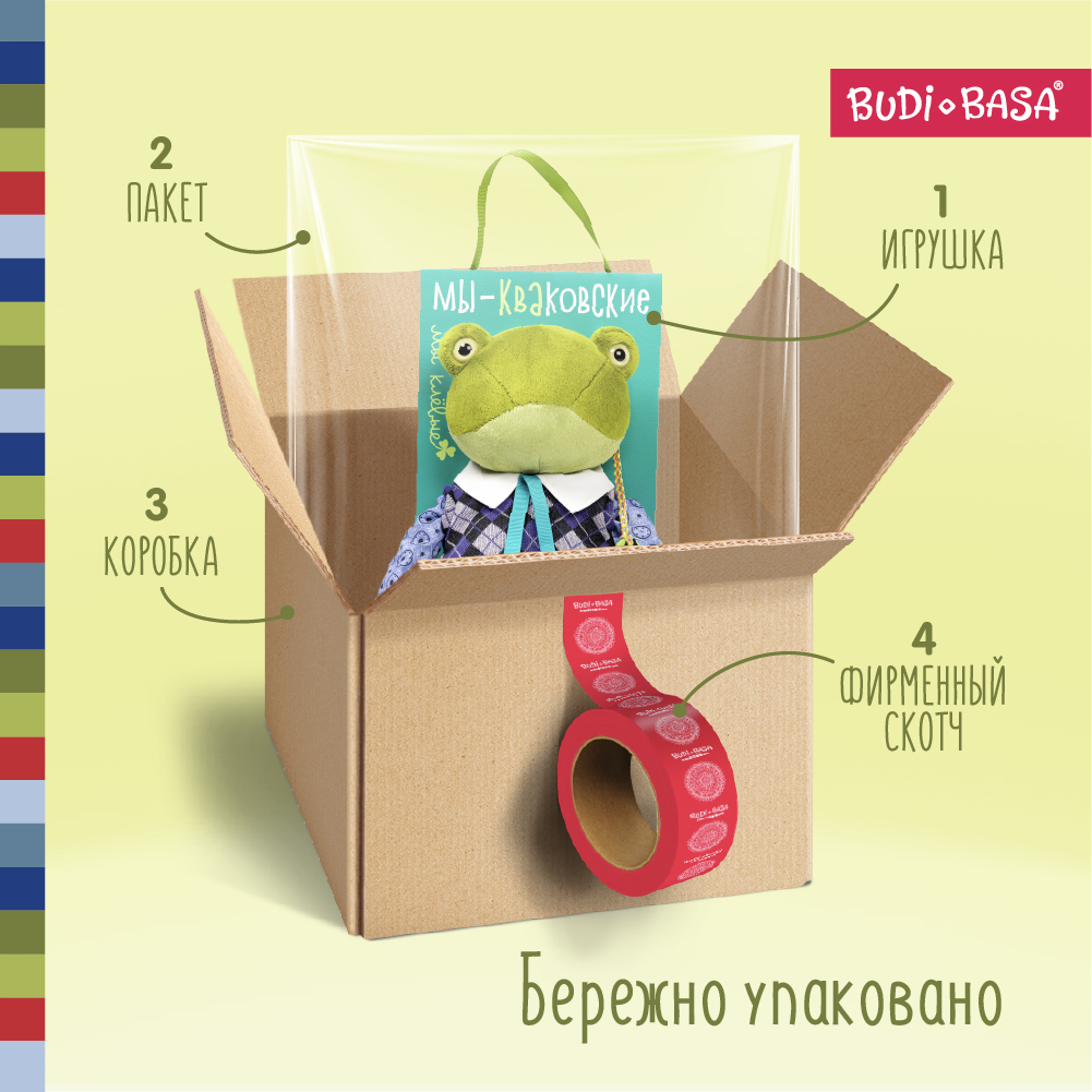Мягкая игрушка BUDI BASA лягушка Серж Кваковский - фото 2