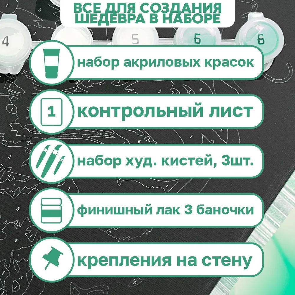 Картина по номерам ТРИ СОВЫ Стильный кот - фото 4