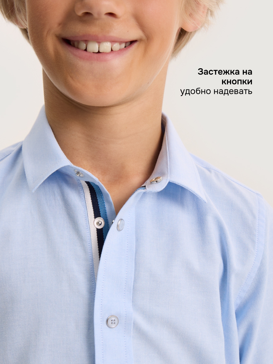 Рубашка NIKASTYLE 4ш21325 голубой - фото 5