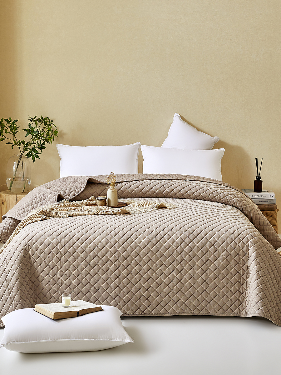 Покрывало Theodora вельвет капучино 240 x 220 см - фото 2