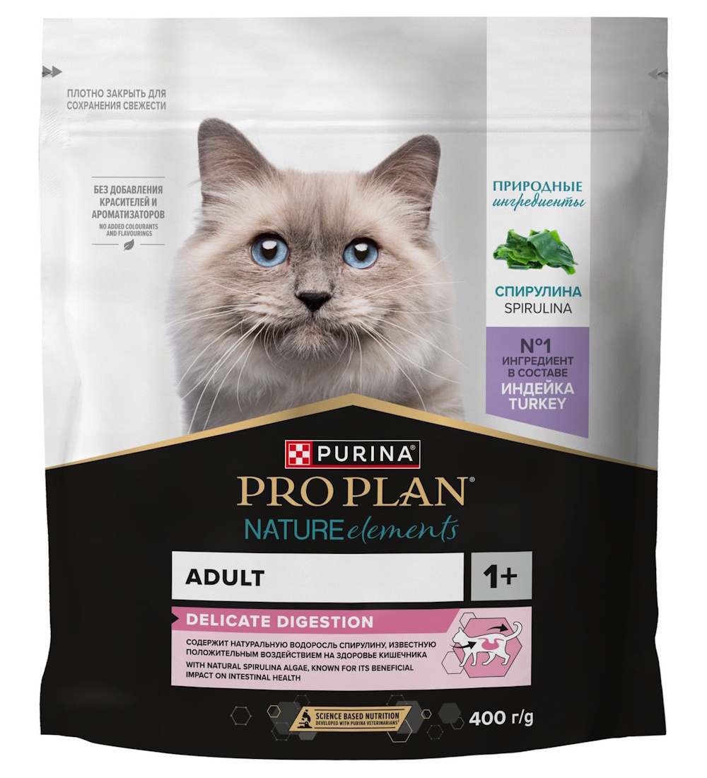 Корм для кошек PRO PLAN Nature Elements с индейкой 400г - фото 1