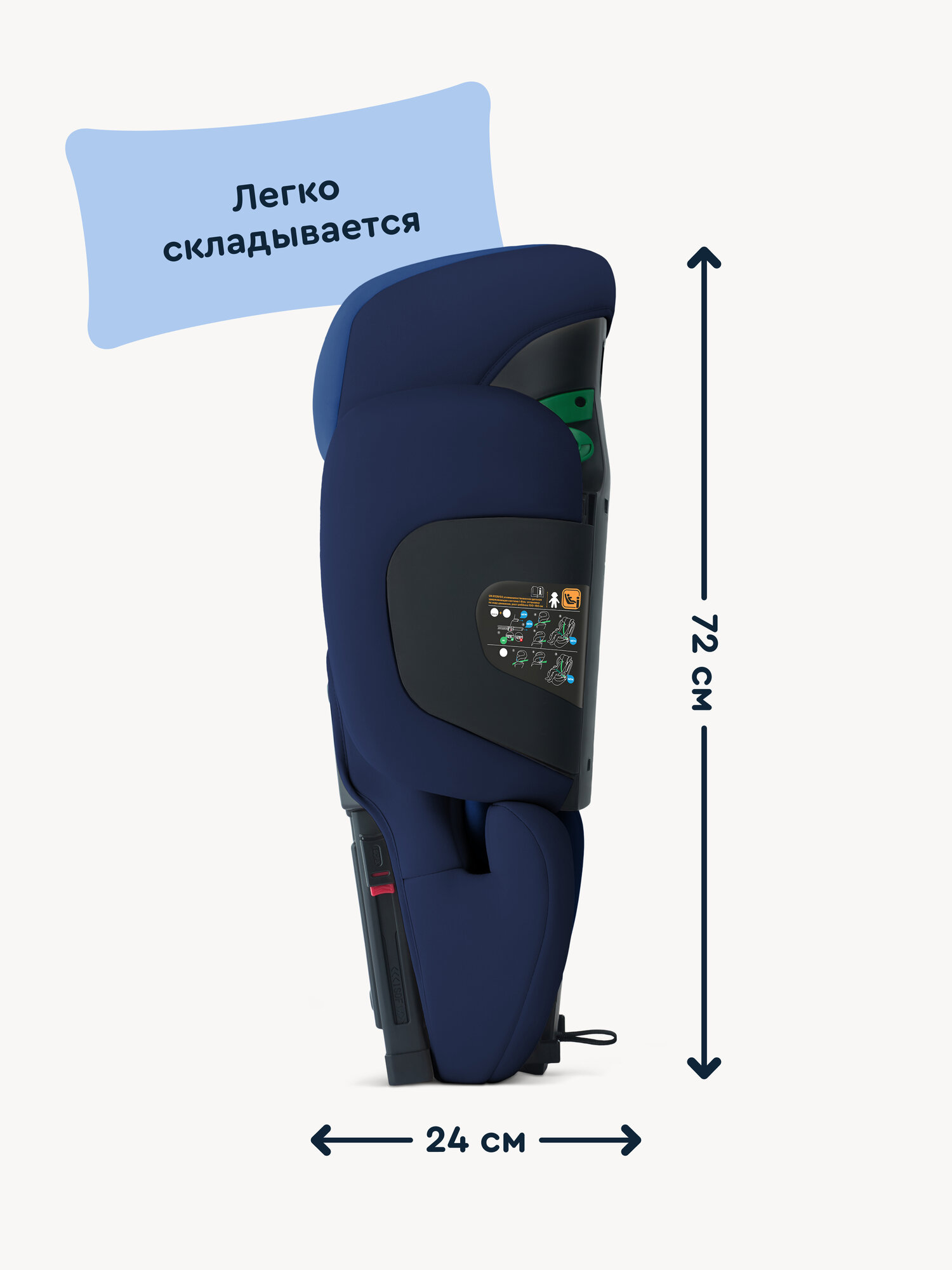 Автокресло Junion Lio Isofix 2/3 (15-36 кг) синий - фото 6