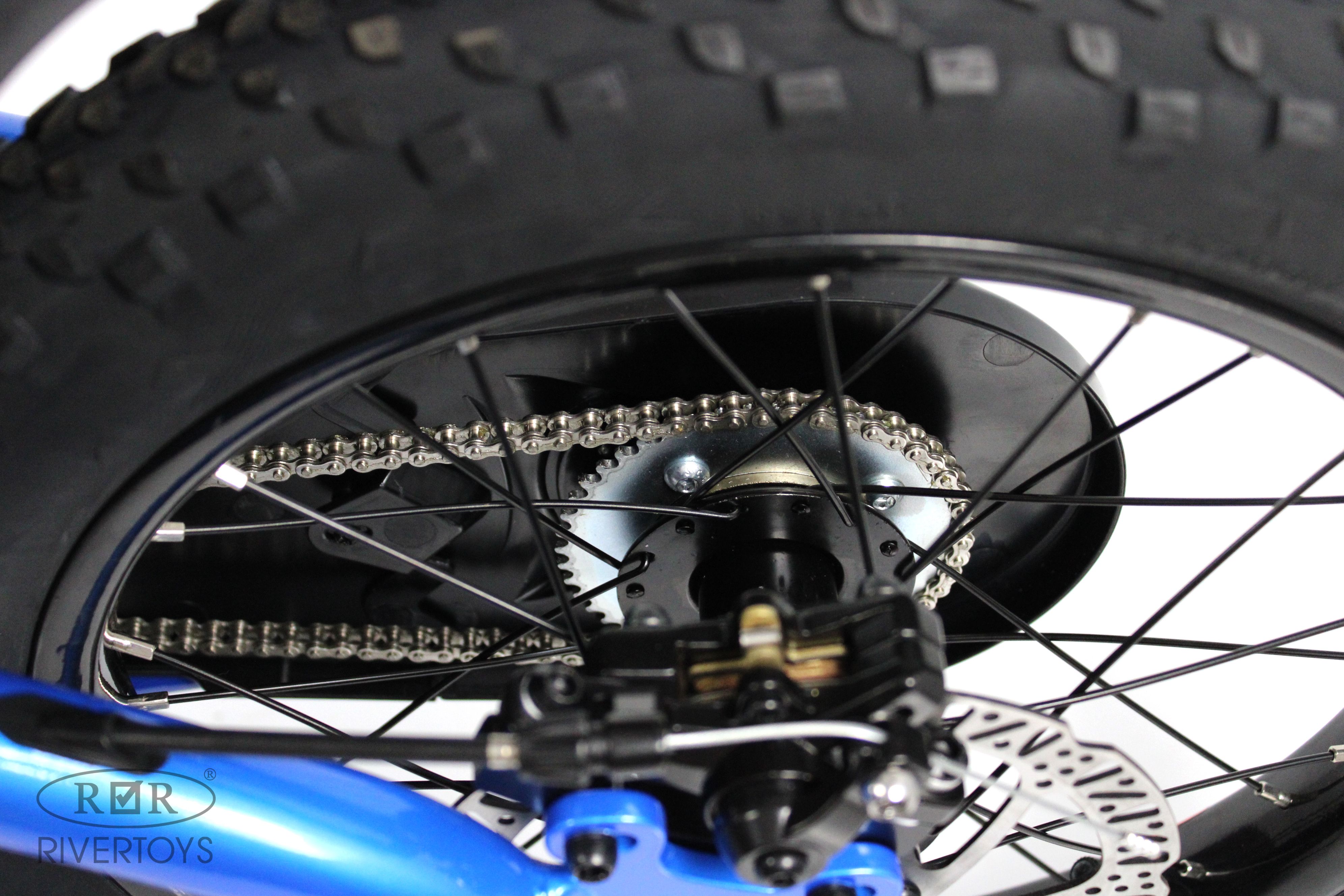 Электромотоцикл RIVERTOYS A001AA-MOTO-BLUE - фото 7