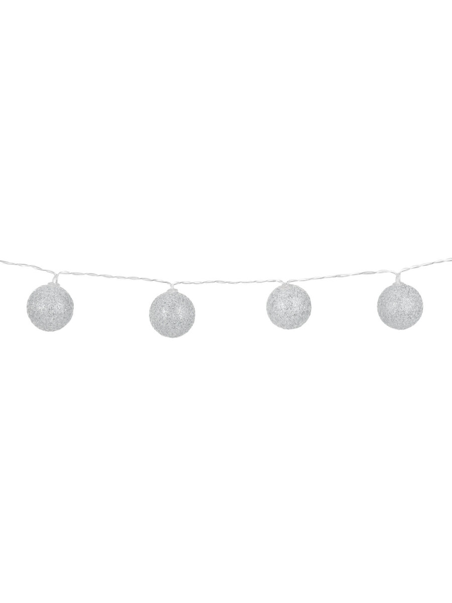 Гирлянда нить новогодняя Золотая сказка интерьерная для дома и на елку Шарики на батарейках светодиодная - фото 9