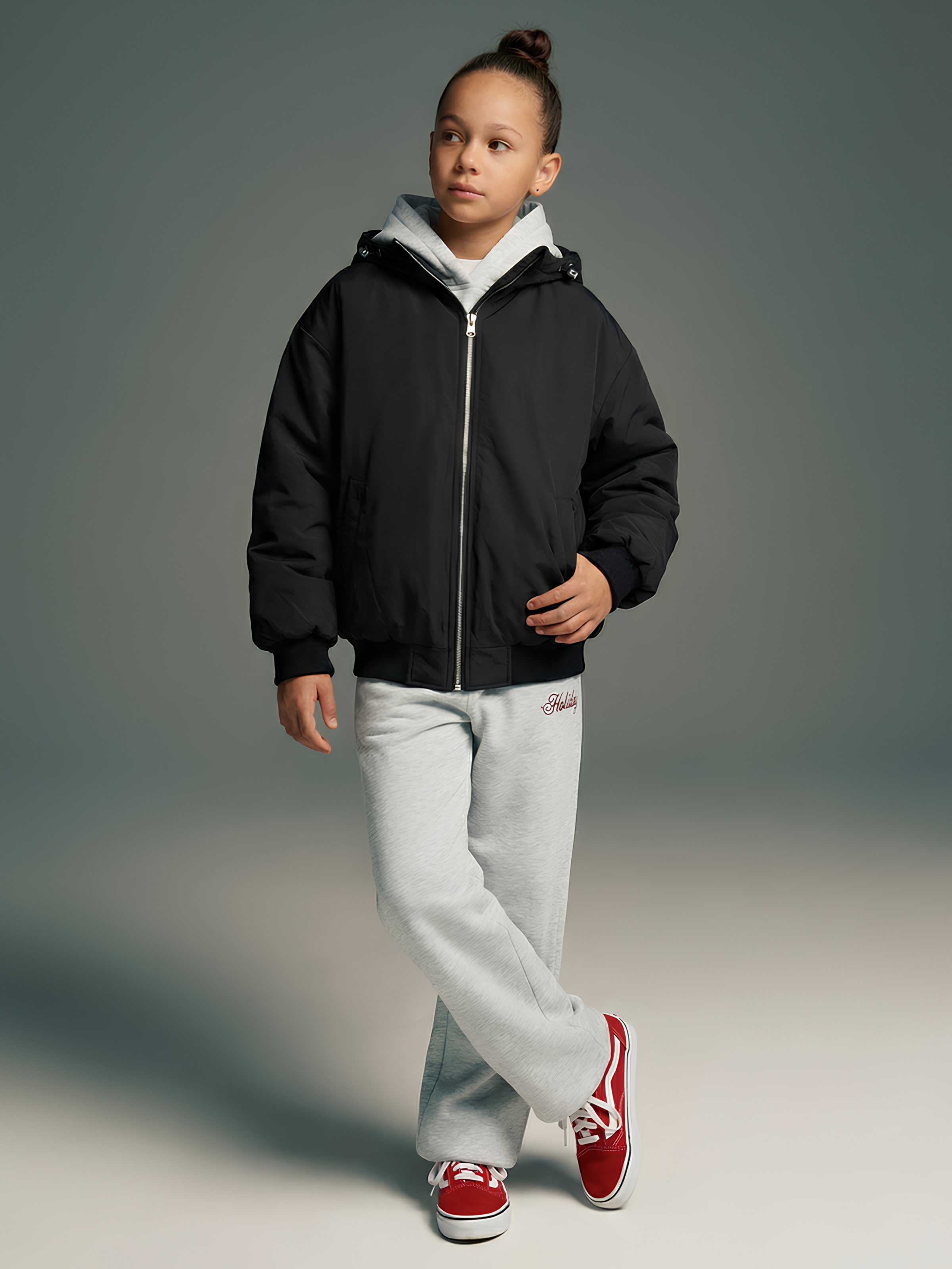 Куртка MIRANAM БомберДетскДевочкиF55Черн - фото 2