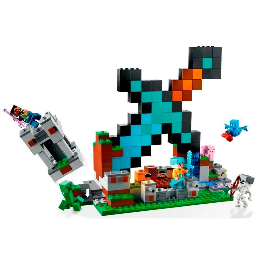 Конструктор LEGO Minecraft Бастион меча блочный - фото 3