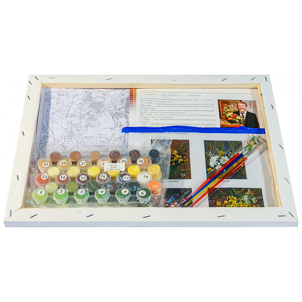 Картина по номерам Белоснежка Анютины глазки в вазе - фото 4