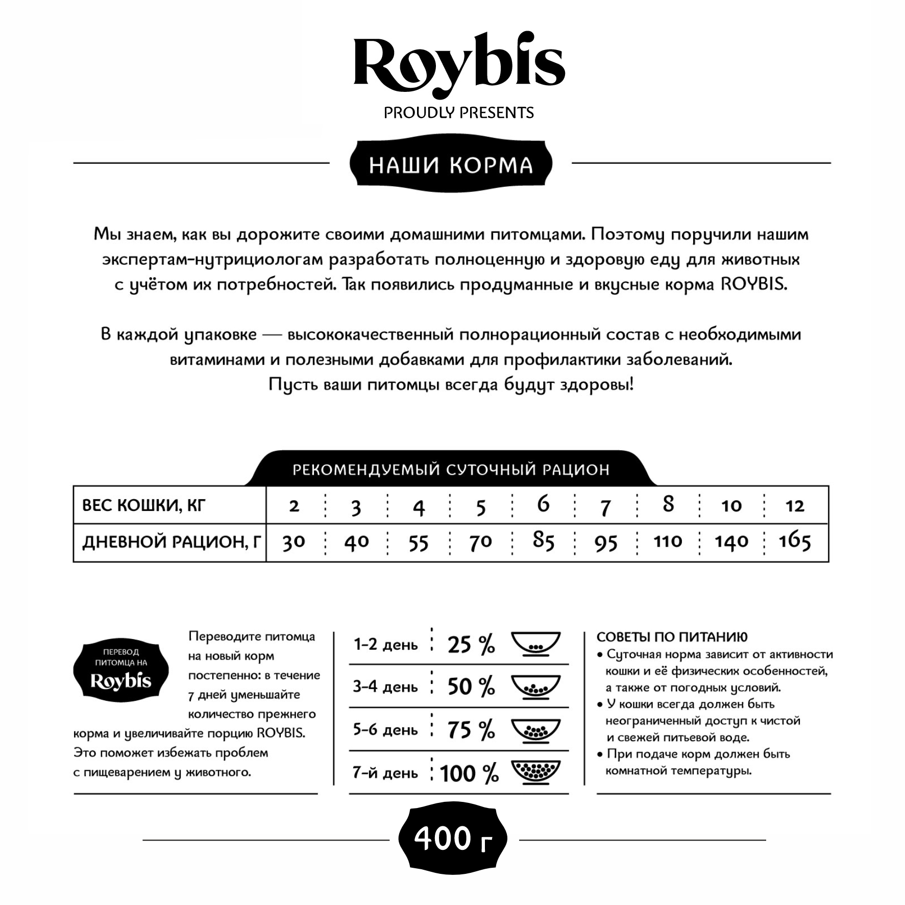 Корм для кошек Roybis сухой полнорационный для взрослых стерилизованных пород с индейкой 0.4кг - фото 7