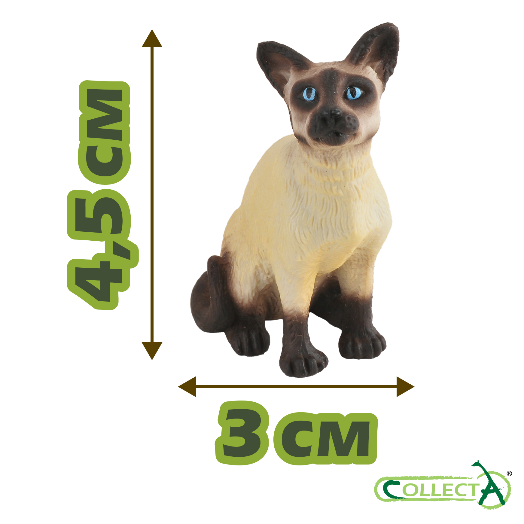 Фигурка Collecta Сиамский кот сидячий, S - фото 2