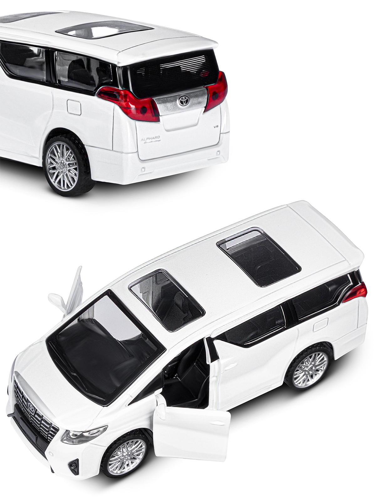 Автомобиль АВТОпанорама Toyota Alphard 1:43 JB1251029 - фото 9