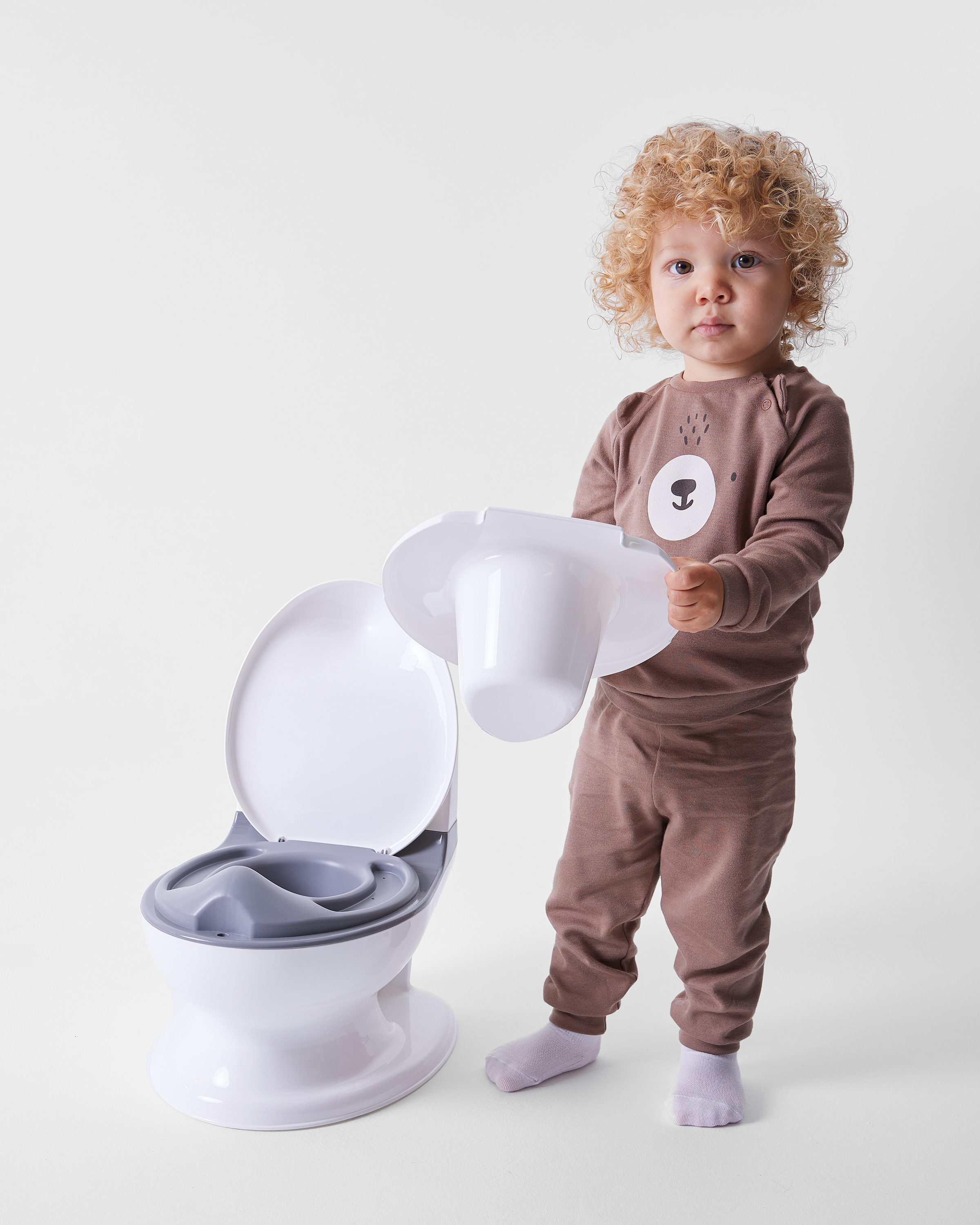 Горшок Babyton Cozy Potty музыкальный серый - фото 13
