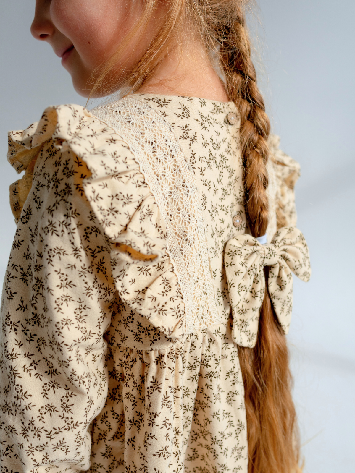 Платье MOUN платье_фланель/кружево_осень/беж - фото 7