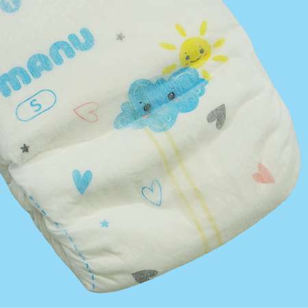Подгузники MANU S (4-8 кг) 93 шт.
