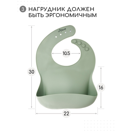 Нагрудник Miyoumi силикон