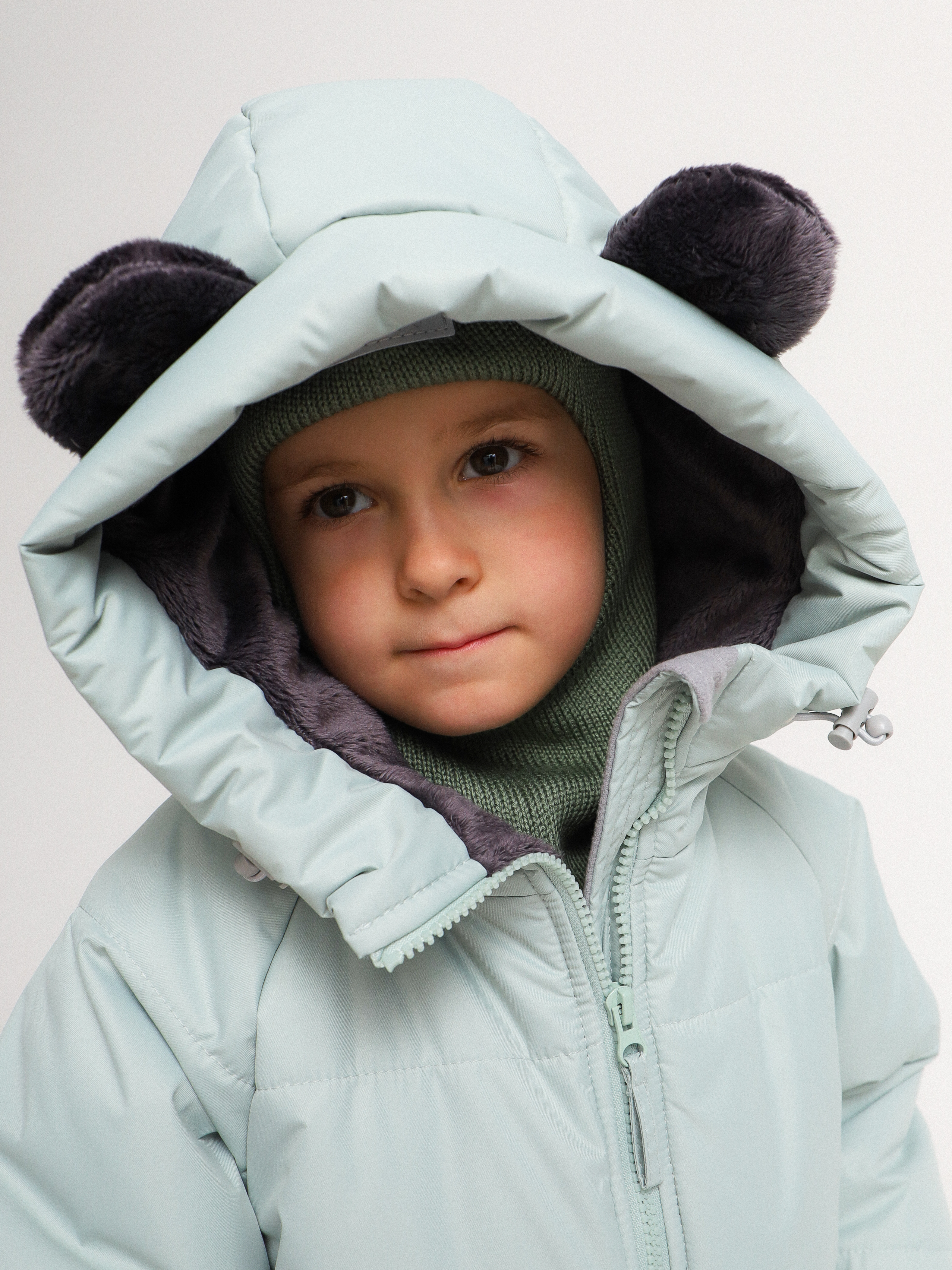 Куртка MINIDINO G-VO-Krt-149/0Куртка зимняя с ушками светло-фисташковая - фото 6