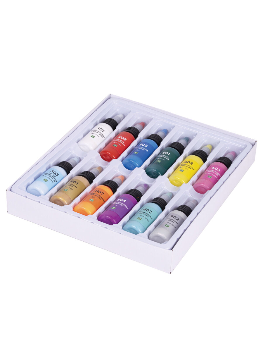 Краски акриловые Brauberg 12 цв. - фото 12