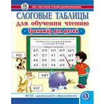 Книга Школьная Книга Слоговые таблицы для обучения чтению дошкольников
