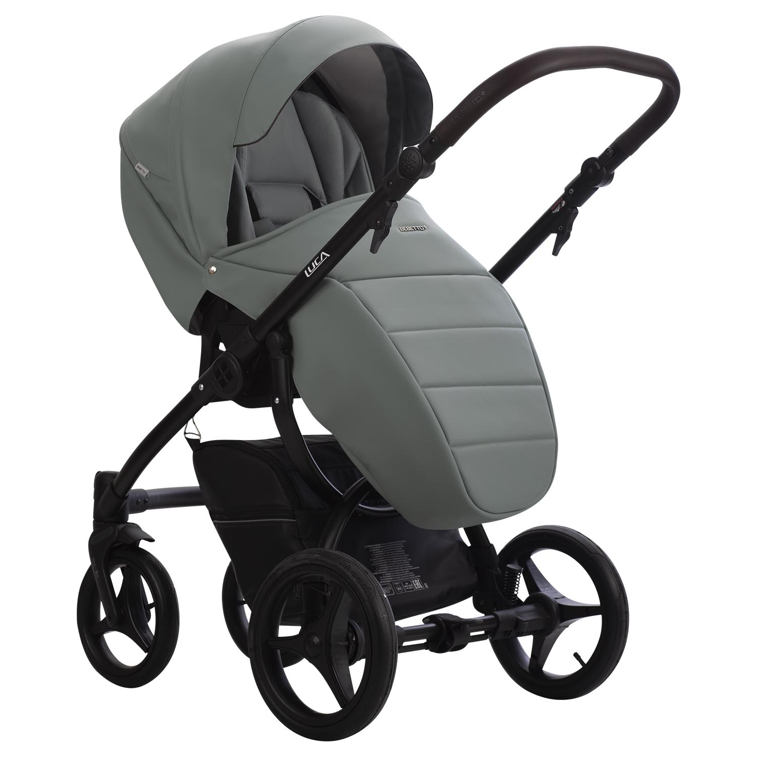 Коляска 2в1 Bebetto Luca Pro pro 32 шалфей кожа - фото 5