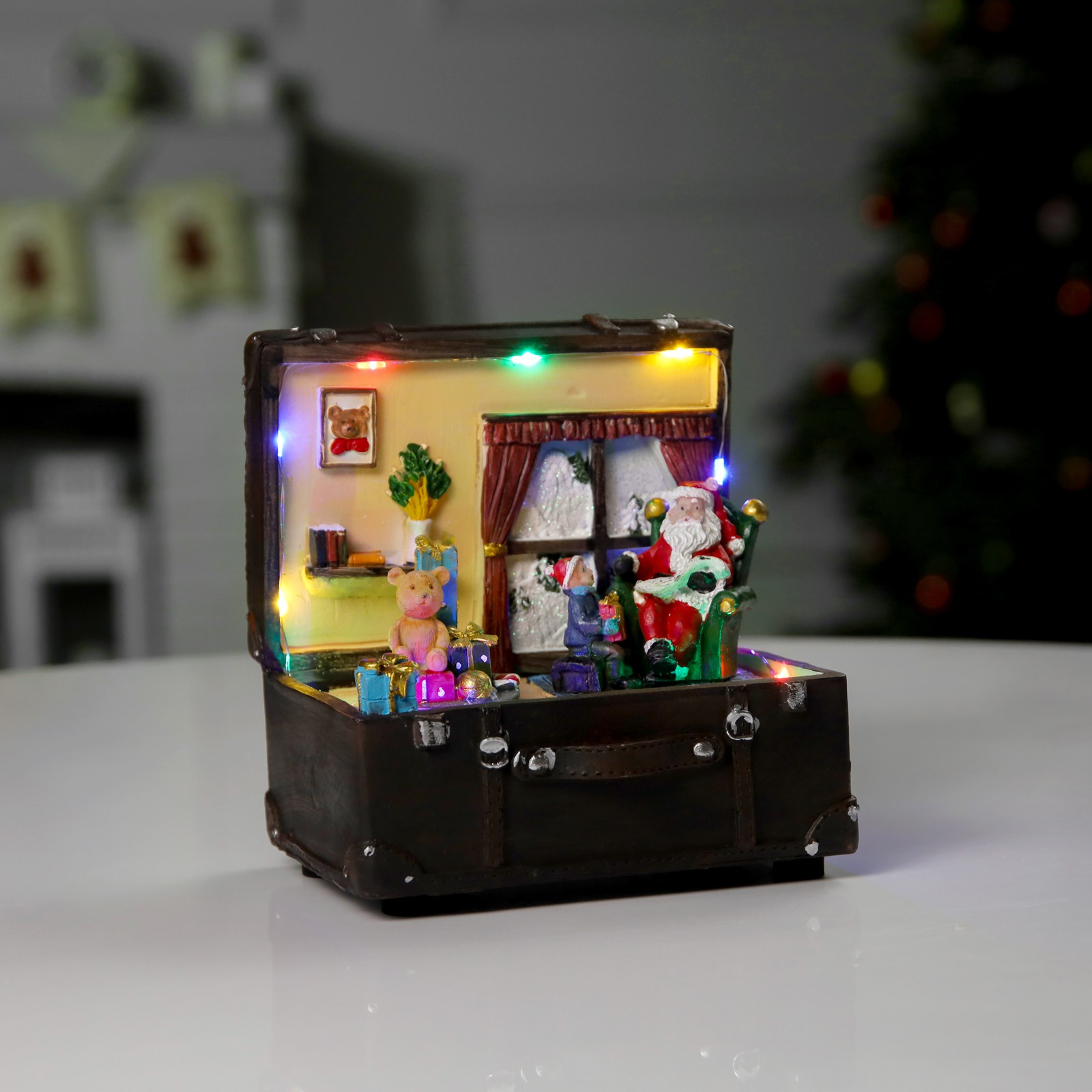 Светодиодная фигура Luazon «Новогодняя ночь» батарейки не в комплекте USB свечение мульти - фото 1