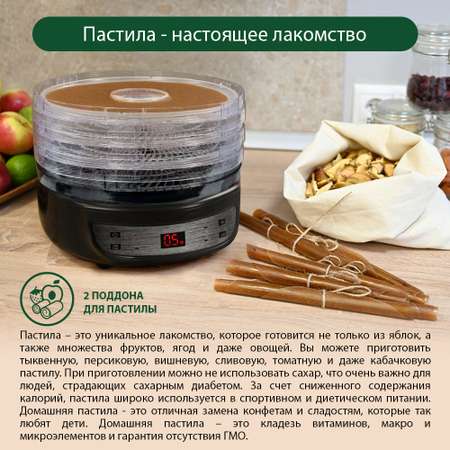 Сушилка для фруктов и овощей MARTA MFD-8204PS черный жемчуг