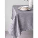 Скатерть DeNASTIA Жаккард с эффектом потертости 140x200 см серый E020181
