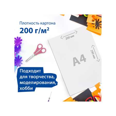 Белый картон Brauberg 16 лист.