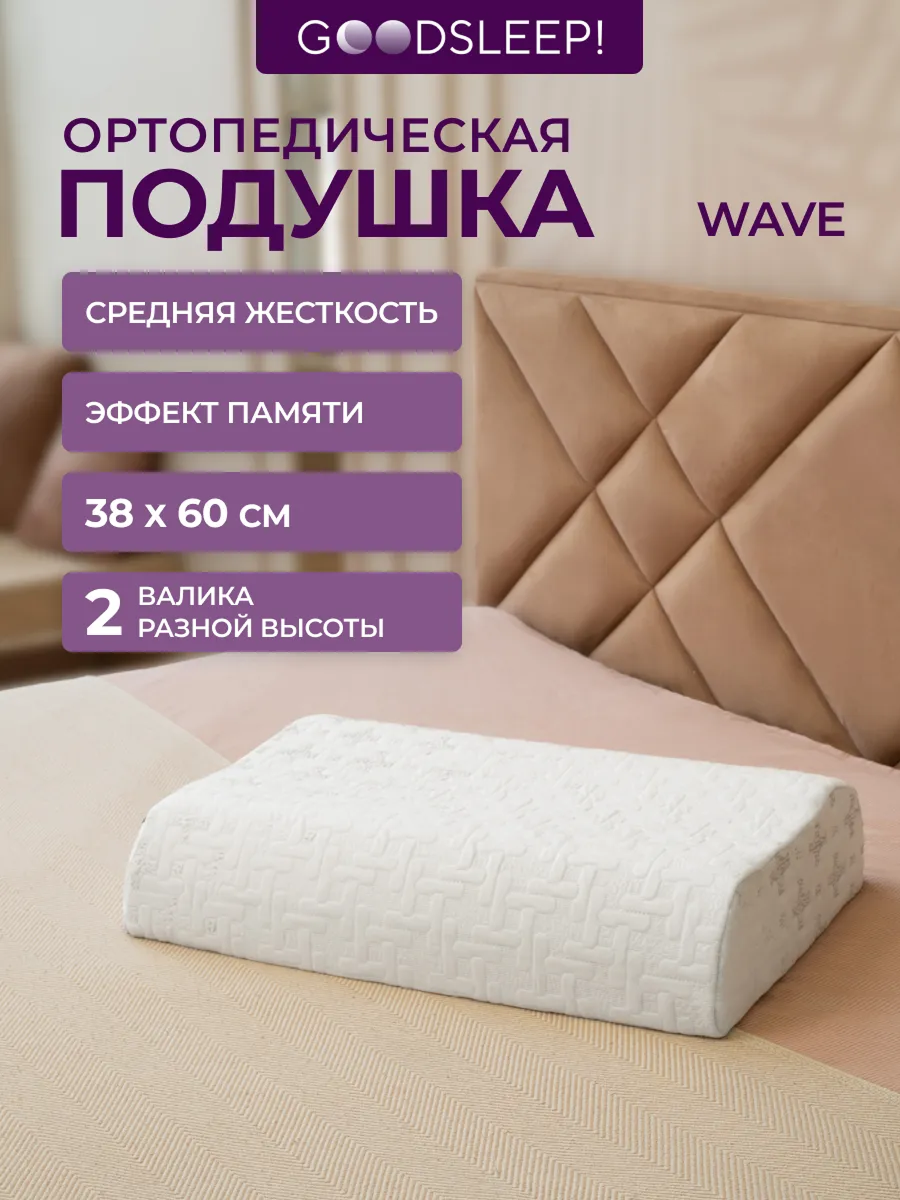 Ортопедическая подушка Goodsleep! для сна для взрослых с эффектом памяти - фото 1