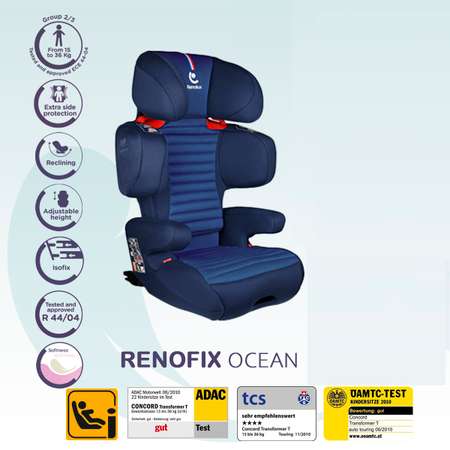 Автокресло Renolux Renofix ocean Isofix 2/3 (15-36 кг)