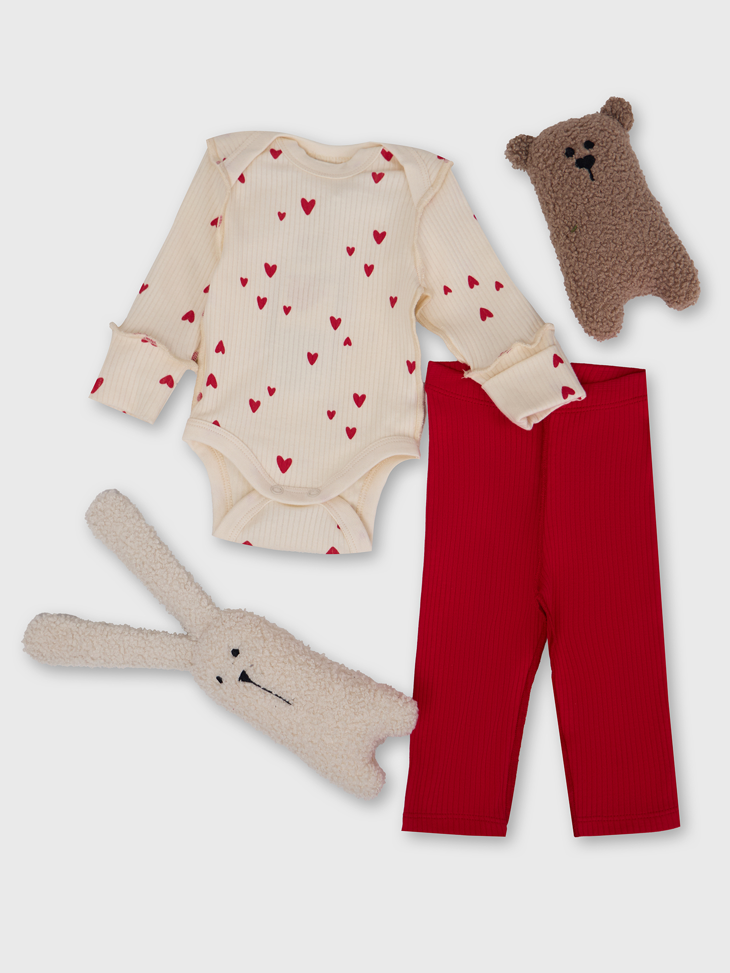 Комплект Mark Formelle (Марк Формэль) 89406-1/сердечки на молочном +красный - фото 1