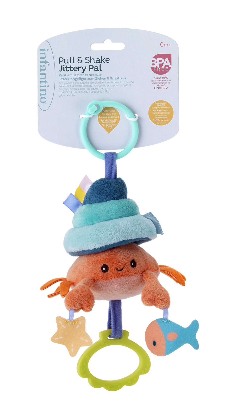 Игрушка INFANTINO подвеска краб с рыбкой - фото 2