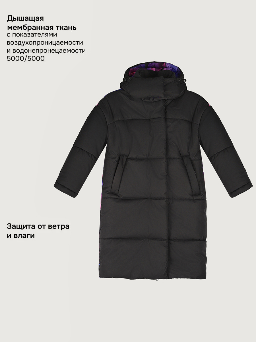 Пальто NIKASTYLE 6з9425 черный/фуксия - фото 10