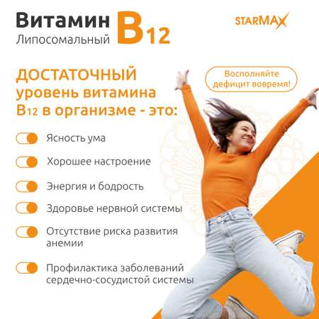 БАД VECTOR-MEDICA Витамины В12 липосомальные 290 мг №60 капс.