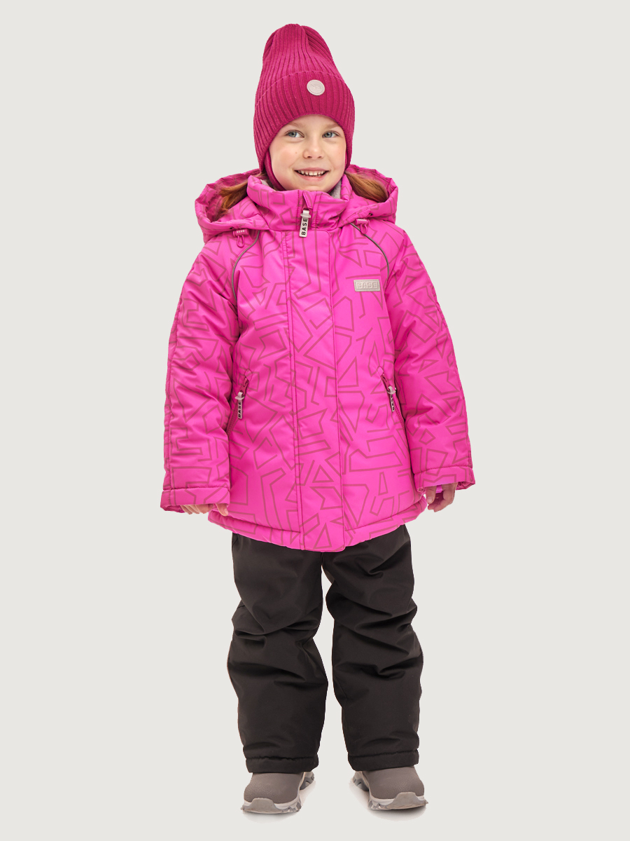 Куртка и полукомбинезон BASE by NIKASTYLE б7з10825 фуксия/черный - фото 1