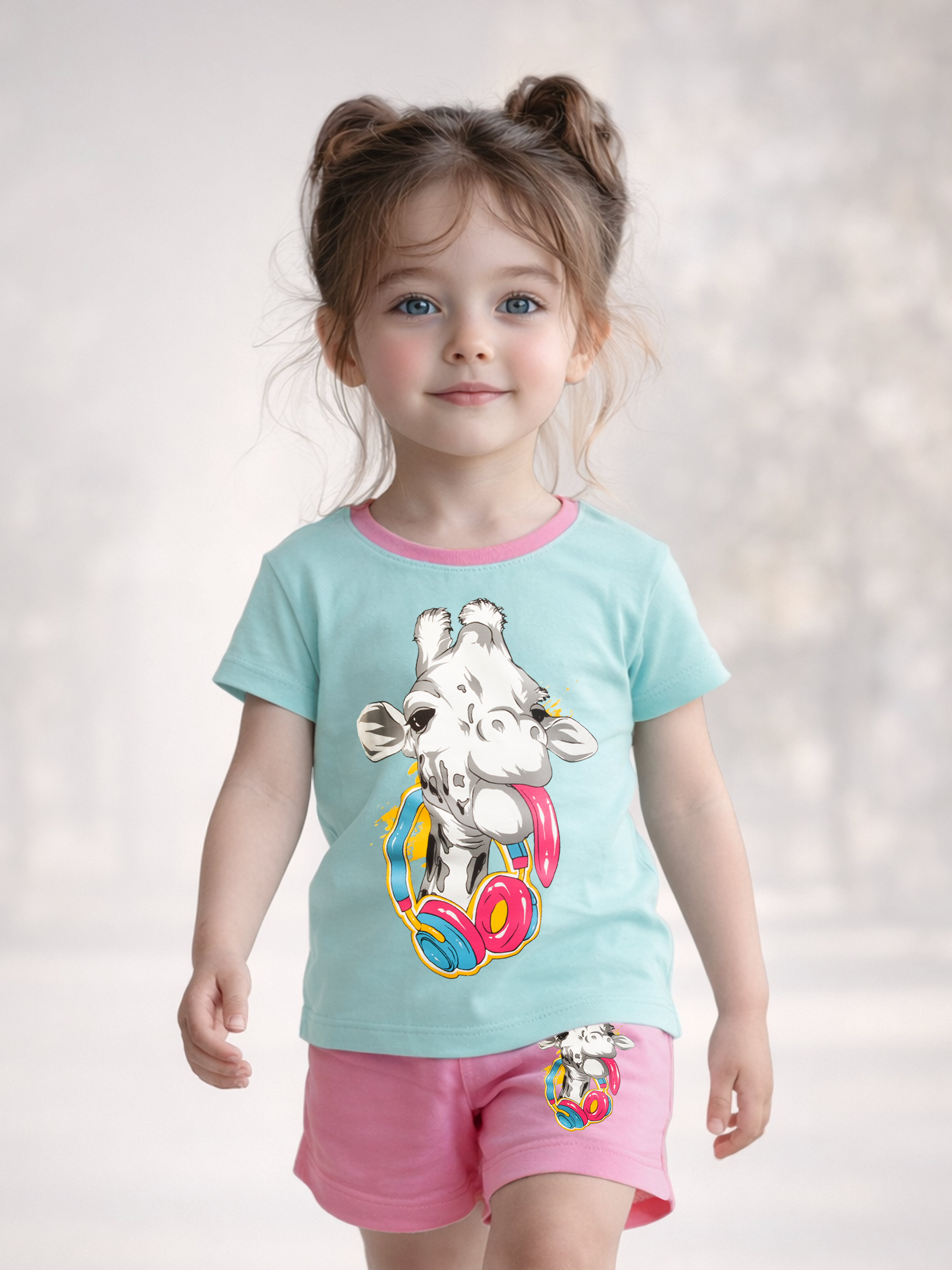 Изображение товара Костюм Baby Stylе 128 футболка и шорты для девочки