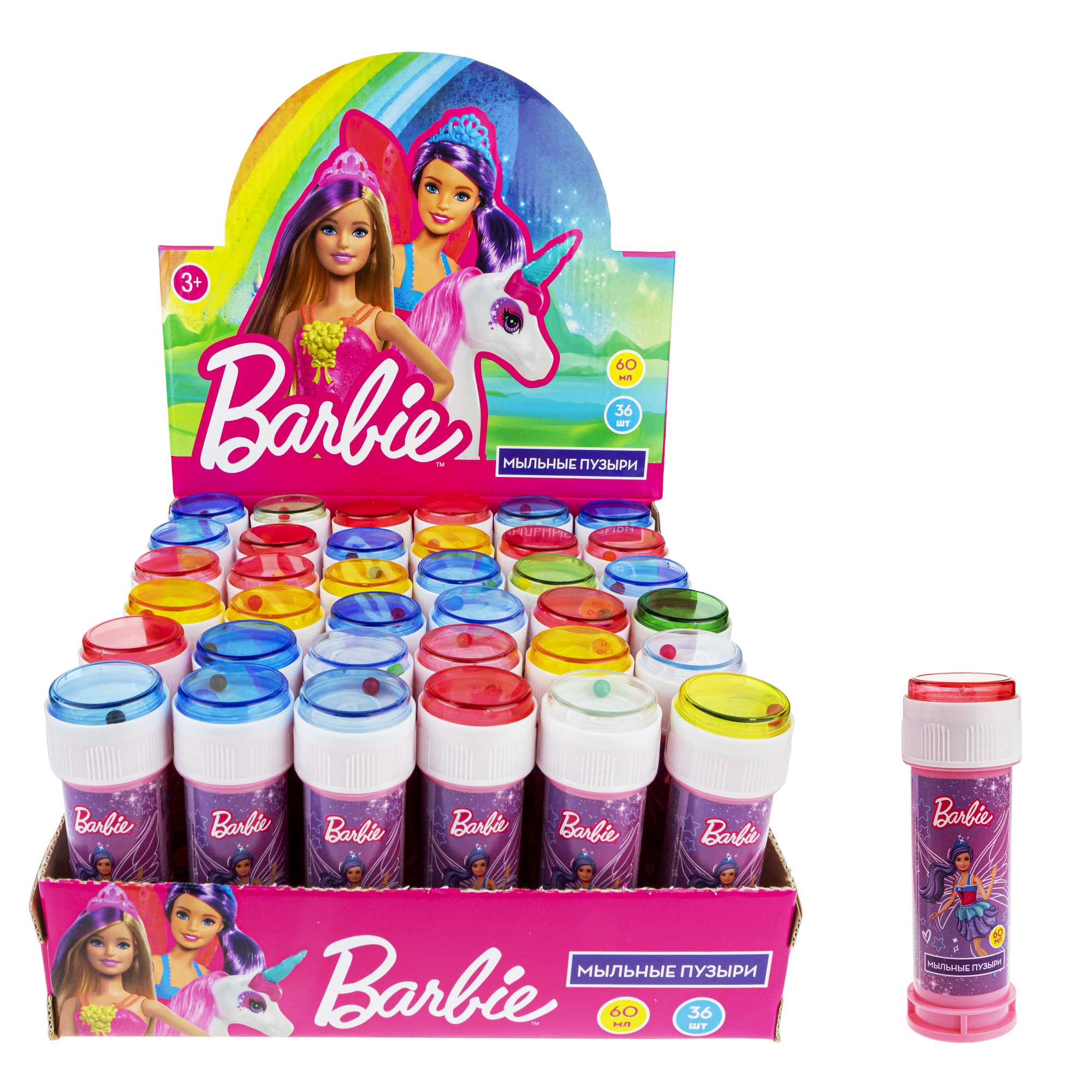 Мыльные пузыри 1TOY Barbie в ассортименте - фото 3