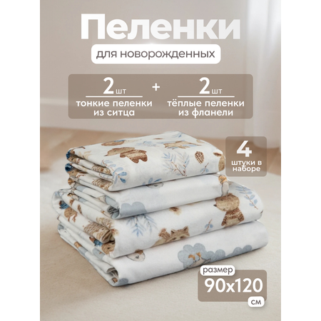 Пелёнка Чудо-Чадо 90х120 см 4 шт.