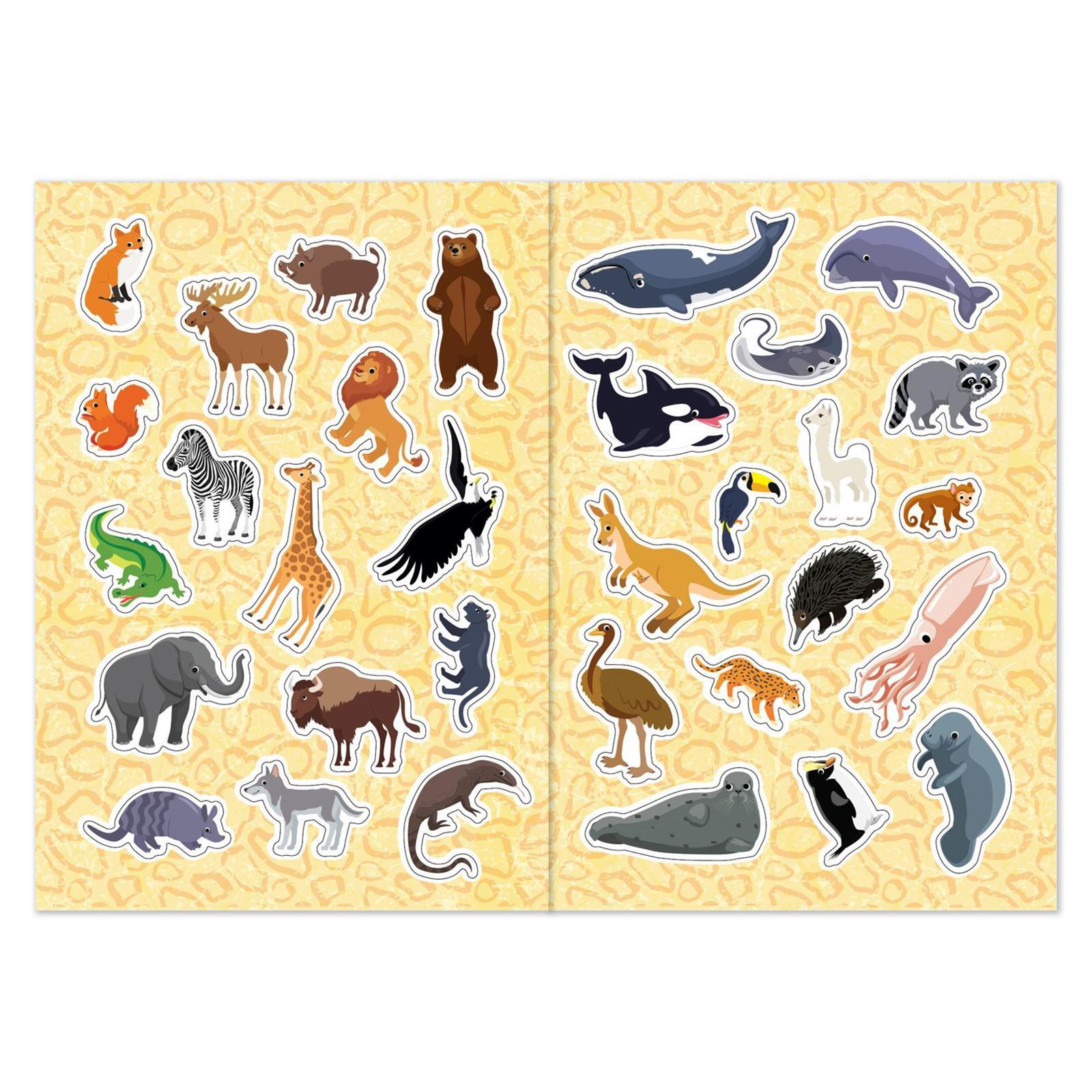 Книжка с наклейками Буква-ленд Животные нашей планеты 16 стр - фото 3